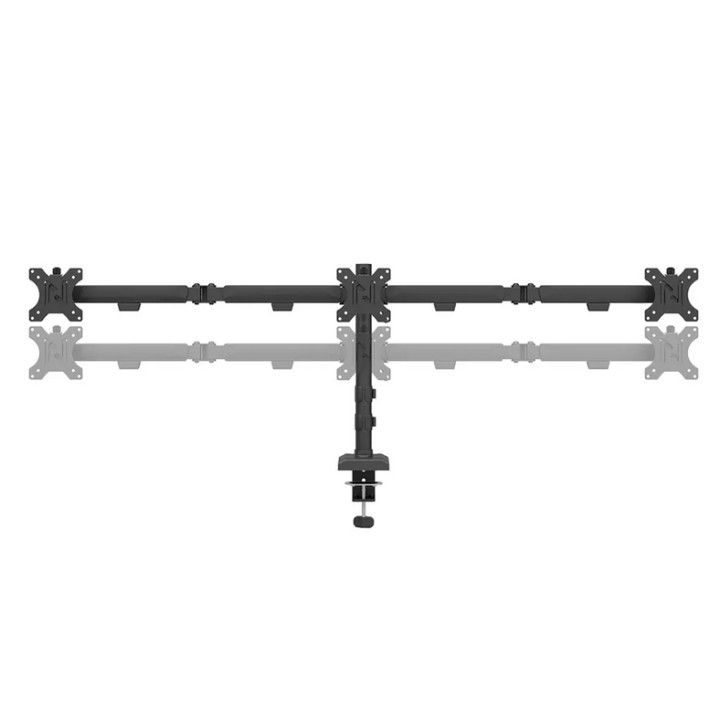 Стойка за монитори Neomounts Nero DS60-600BL3, за 3 екрана 10-27", VESA 100x100, до 6kg на екран, с щипка/отвор - 8