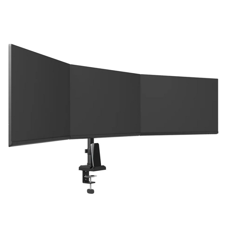 Стойка за монитори Neomounts Nero DS60-600BL3, за 3 екрана 10-27", VESA 100x100, до 6kg на екран, с щипка/отвор - 13