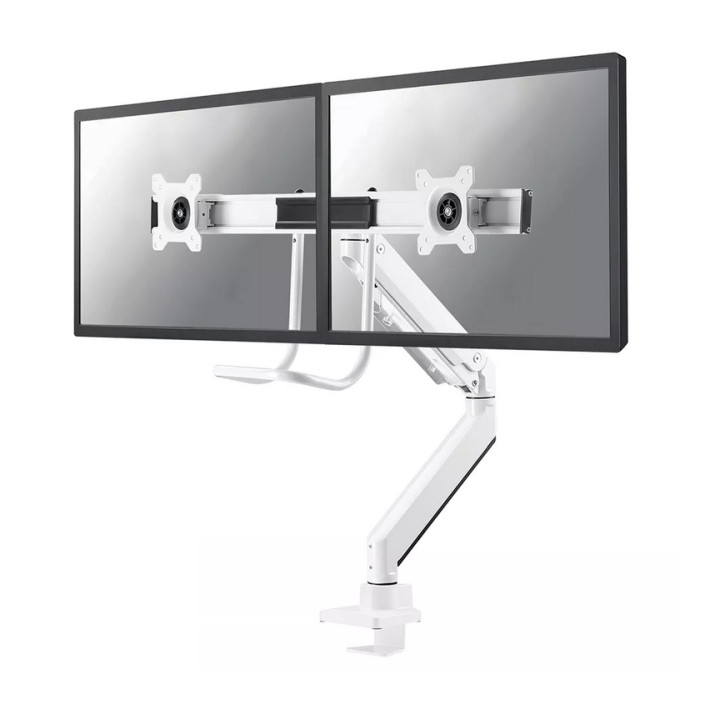 Стойка за монитор Neomounts NM-D775DXWHITE, 10-32", двойна, газов амортисьор, VESA 100x100, бяла - NM-D775DXWHITE - 1