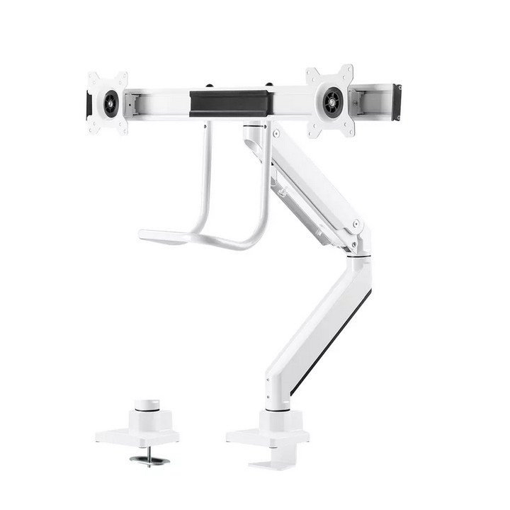 Стойка за монитор Neomounts NM-D775DXWHITE, 10-32", двойна, газов амортисьор, VESA 100x100, бяла - NM-D775DXWHITE - 10