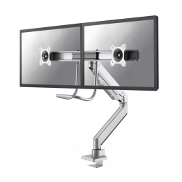Стойка за монитори Neomounts NM-D775DXSILVER, 10-32", 2 дисплея, газов амортисьор, VESA 75x75-100x100 - 1