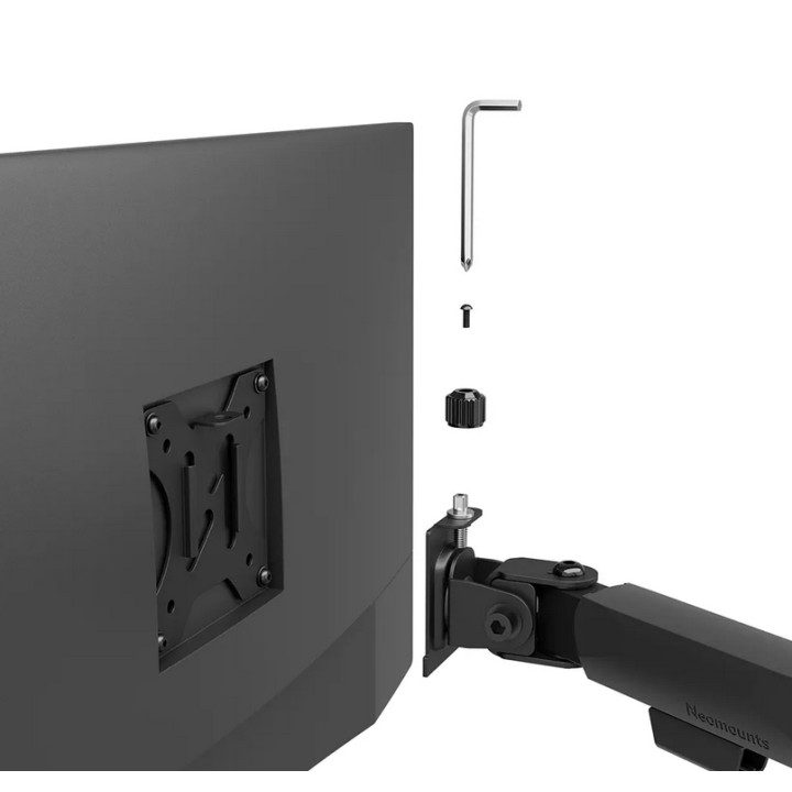 Стойка за монитор Neomounts Nero DS60-600BL1, 10"-32", VESA 75x75-100x100, до 8kg, регулируема височина/наклон/въртене - 9