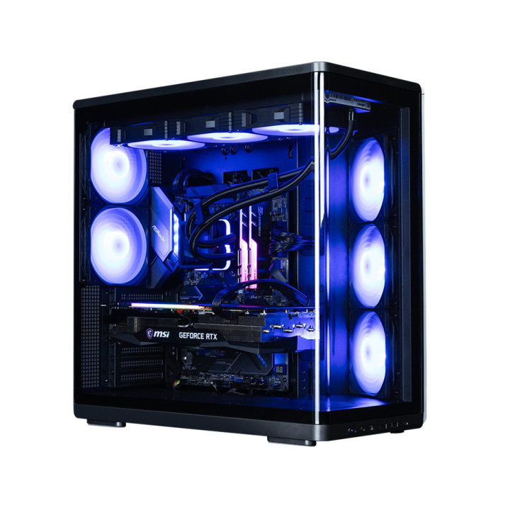 Кутия ZALMAN P60, ATX Mid-Tower, Tempered Glass, 5x120mm ARGB вентилатора - P60 BLACK - 1