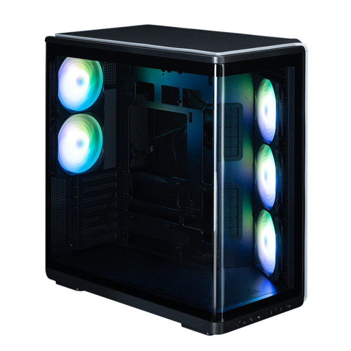 Кутия ZALMAN P60, ATX Mid-Tower, Tempered Glass, 5x120mm ARGB вентилатора - P60 BLACK - 8