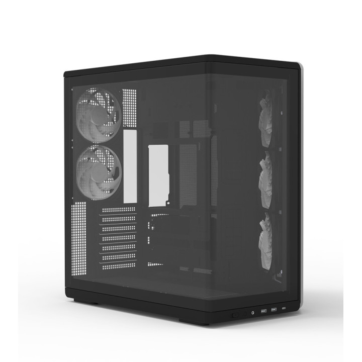 Кутия ZALMAN P60, ATX Mid-Tower, Tempered Glass, 5x120mm ARGB вентилатора - P60 BLACK - 12