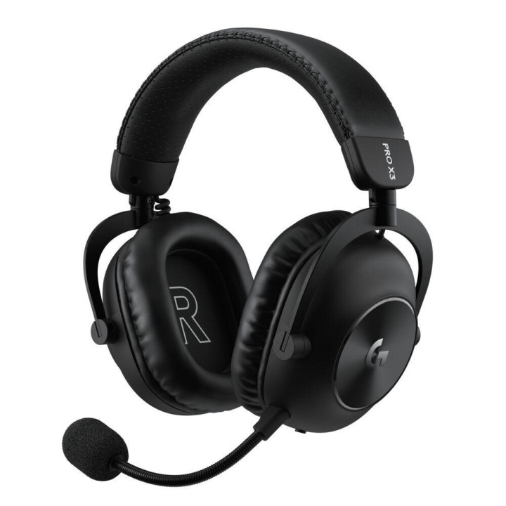 Безжични геймърски слушалки Logitech PRO X3 Lightspeed, 50mm драйвери, 20Hz-20kHz, USB/3.5mm - 981-001740 - 1