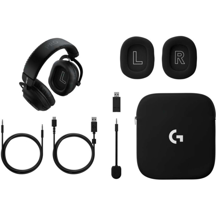 Безжични геймърски слушалки Logitech PRO X3 Lightspeed, 50mm драйвери, 20Hz-20kHz, USB/3.5mm - 981-001740 - 15