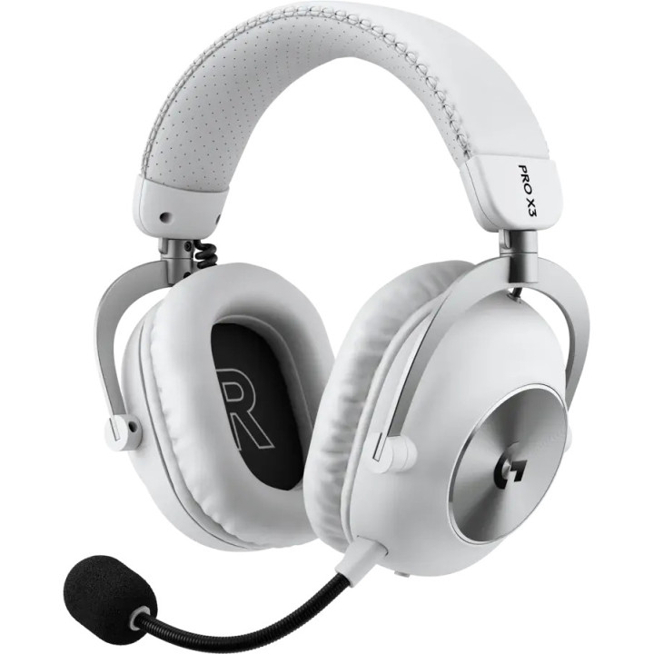 Безжични геймърски слушалки Logitech PRO X3 Lightspeed, Бели - 981-001748 - 1