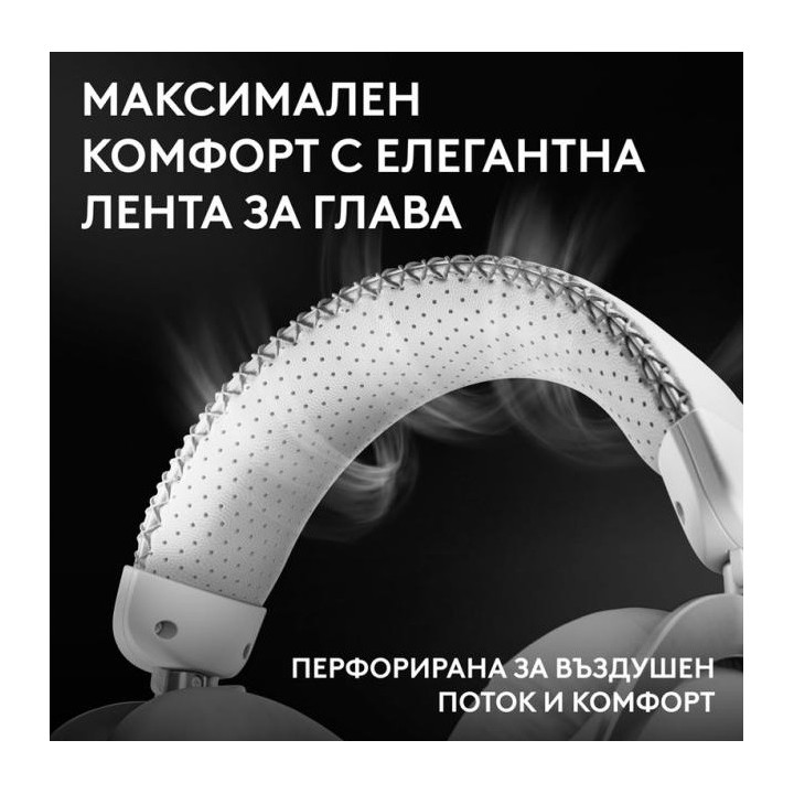 Безжични геймърски слушалки Logitech PRO X3 Lightspeed, Бели - 981-001748 - 8