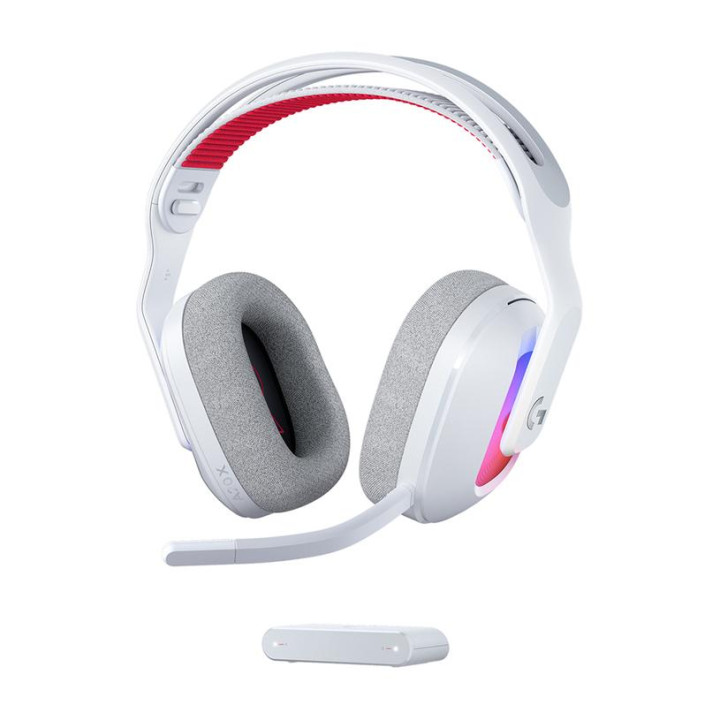 Геймърски безжични слушалки Logitech ASTRO A20 X Lightspeed, USB/Bluetooth, 20Hz-20kHz, микрофон, RGB Lightsync, бял - 939-00225