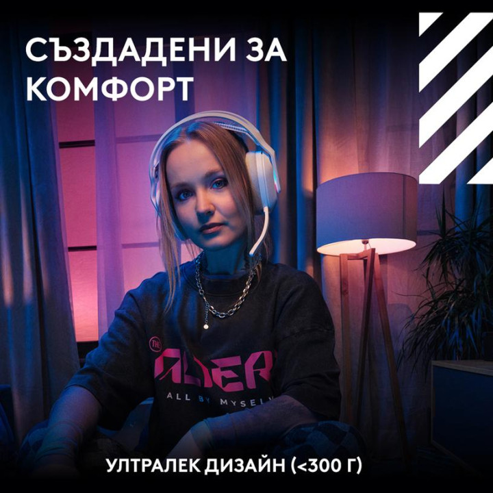 Геймърски безжични слушалки Logitech ASTRO A20 X Lightspeed, USB/Bluetooth, 20Hz-20kHz, микрофон, RGB Lightsync, бял - 939-00225