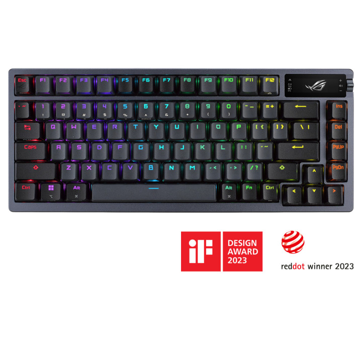Безжична механична геймърска клавиатура ASUS ROG Azoth, ROG NX Red суичове, RGB подсветка - 90MP0316-BKUA01 - 1
