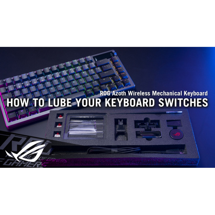 Безжична механична геймърска клавиатура ASUS ROG Azoth, ROG NX Red суичове, RGB подсветка - 90MP0316-BKUA01 - 3