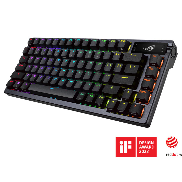 Безжична механична геймърска клавиатура ASUS ROG Azoth, ROG NX Red суичове, RGB подсветка - 90MP0316-BKUA01 - 4