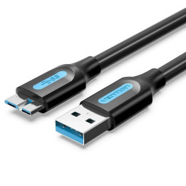 Кабел Vention USB 3.0 Type A (м) към Micro-B USB 3.0 (м), 0.25m, 5Gbps - COPBC - 1