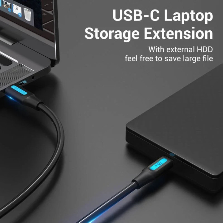 Кабел Vention USB 2.0 Type-C (м) към Mini USB 5pin (м), 0.5m, екраниран - COWBD - 4