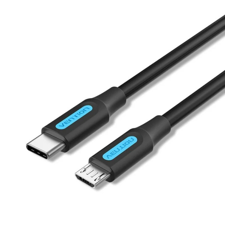 Кабел Vention USB 2.0 Type-C (M) към Micro USB (M), 0.5m, екраниран, 480Mb/s - COVBD - 1