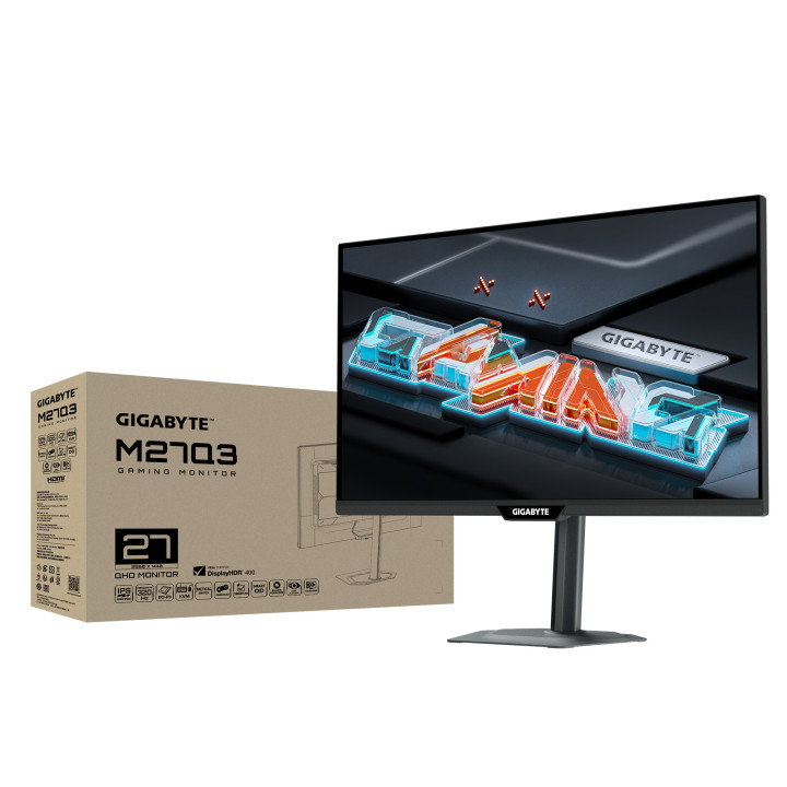 Монитор GIGABYTE M27Q3, 27" QHD SS IPS 320Hz 0.03ms G-Sync Compatible - 7