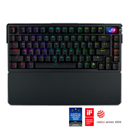 Безжична механична геймърска клавиатура ASUS ROG Azoth Extreme, ROG NX Snow суичове, RGB подсветка - 90MP03MA-BKUA01 - 1