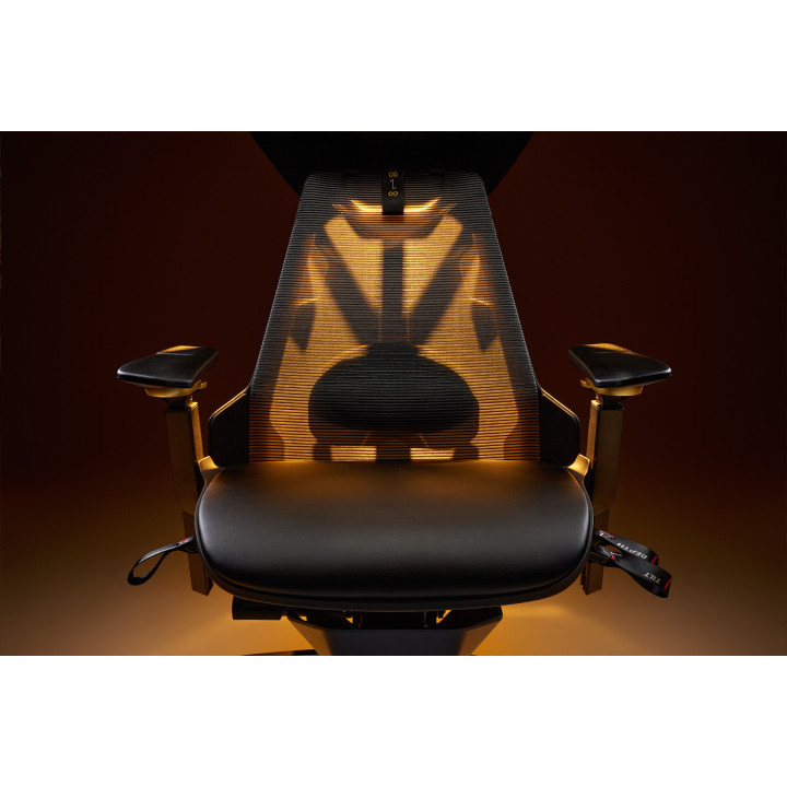 Геймърски стол ASUS ROG Destrier Ergo Edition 20, изкуствена кожа/текстил, регулируеми подлакътници, до 150kg - 90GC02C0-MSG010 