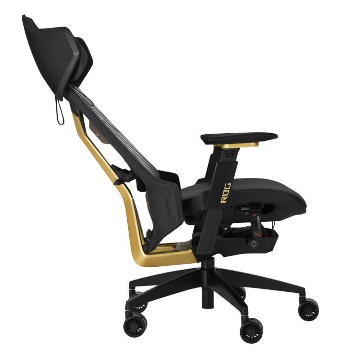 Геймърски стол ASUS ROG Destrier Ergo Edition 20, изкуствена кожа/текстил, регулируеми подлакътници, до 150kg - 90GC02C0-MSG010 