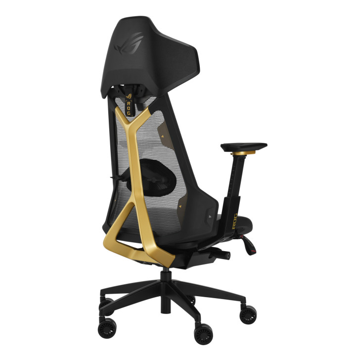 Геймърски стол ASUS ROG Destrier Ergo Edition 20, изкуствена кожа/текстил, регулируеми подлакътници, до 150kg - 90GC02C0-MSG010 