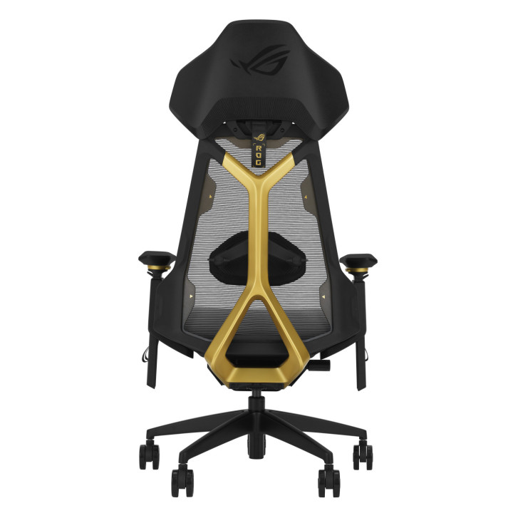 Геймърски стол ASUS ROG Destrier Ergo Edition 20, изкуствена кожа/текстил, регулируеми подлакътници, до 150kg - 90GC02C0-MSG010 