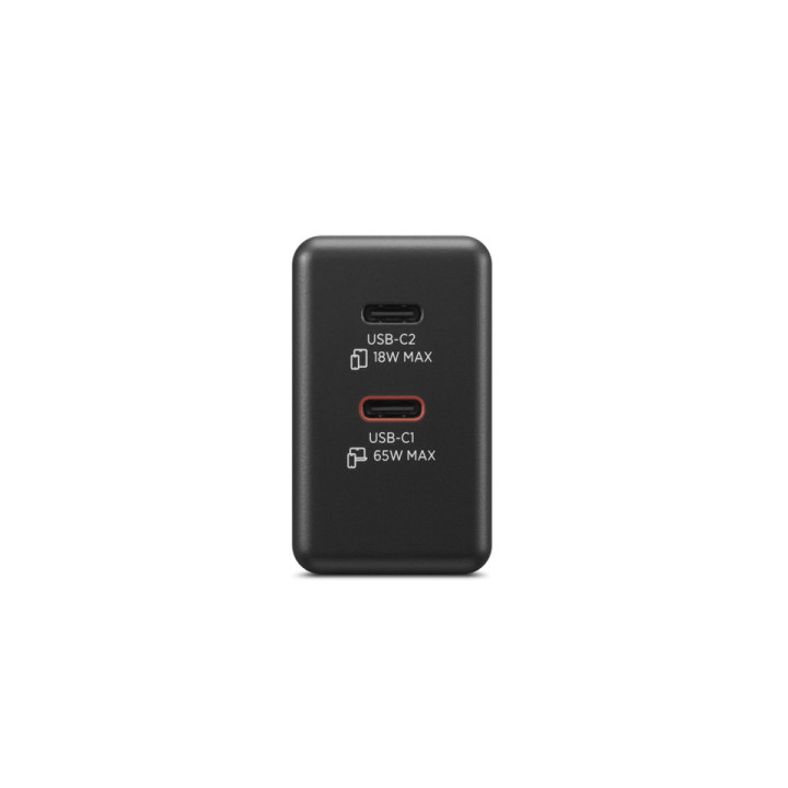 Адаптер за лаптоп Lenovo Dual 65W USB-C, 2 порта USB-C (45W + 18W), черен - G0A6065BEU - 4