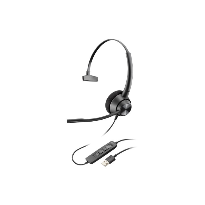 Слушалки HP Poly EncorePro 310, USB-A, микрофон с активно шумопотискане, черни - 767G1AA - 1