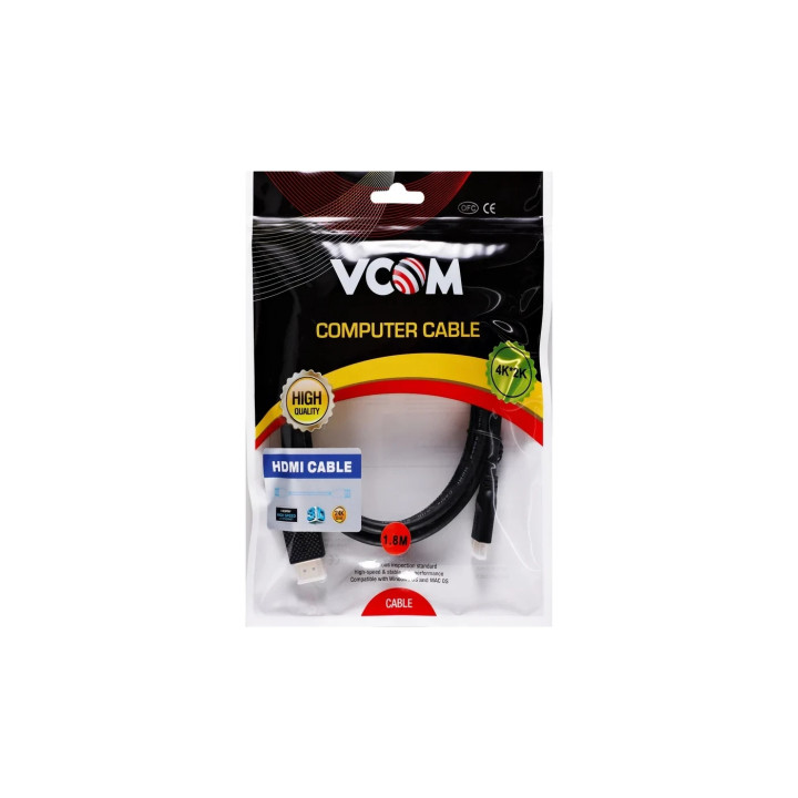 Кабел VCom HDMI M към Mini HDMI M, 1.8m, v2.0, 4K@60Hz - CG583-1.8 - 8
