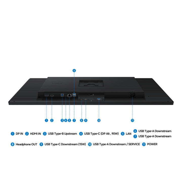 Монитор Samsung 32H800, 32" 4K UHD VA, 60Hz, USB-C 90W - LS32H800UAUXEN - 13