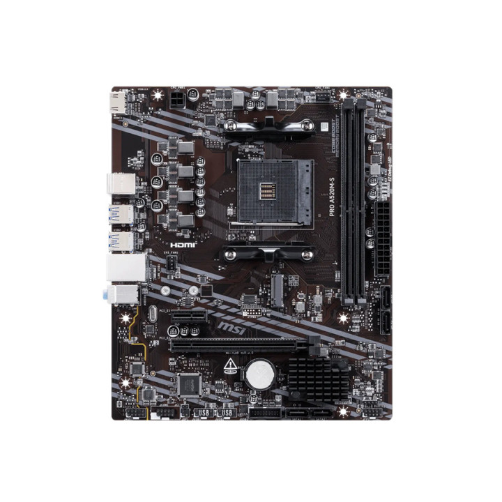 Дънна платка MSI PRO A520M-S, AM4, AMD A520, DDR4, mATX - 911-7C96-071 - 2