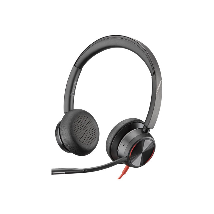 Слушалки HP Poly Blackwire 8225, USB-C, Stereo, Active Noise Cancelling, с микрофон - 8X223AA - 3