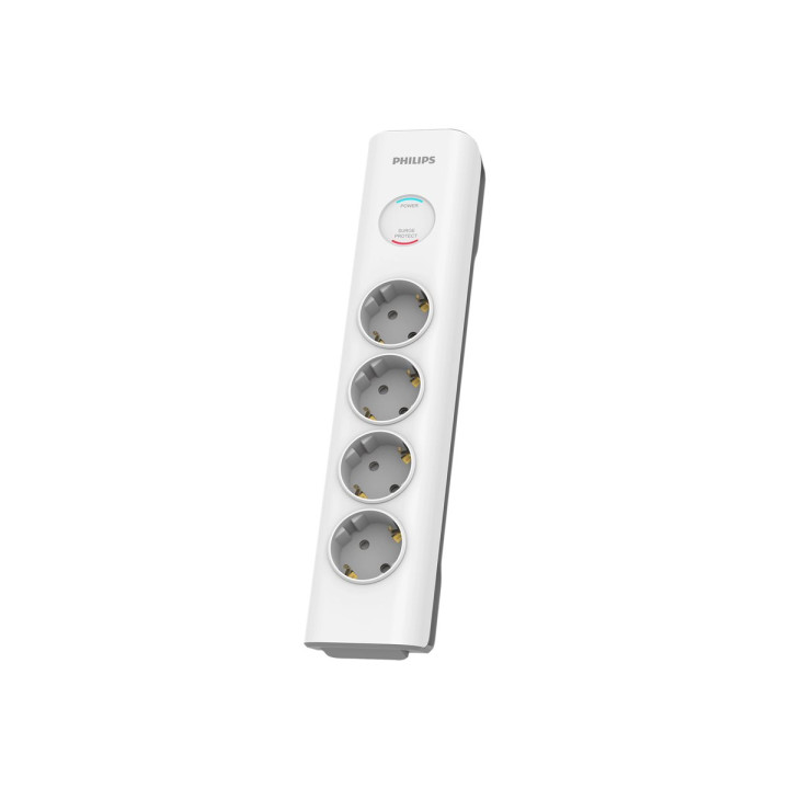 Разклонител Philips SPN7040WA, 4 гнезда, защита 600J, 3680W, 2m кабел - SPN7040WA/58 - 2