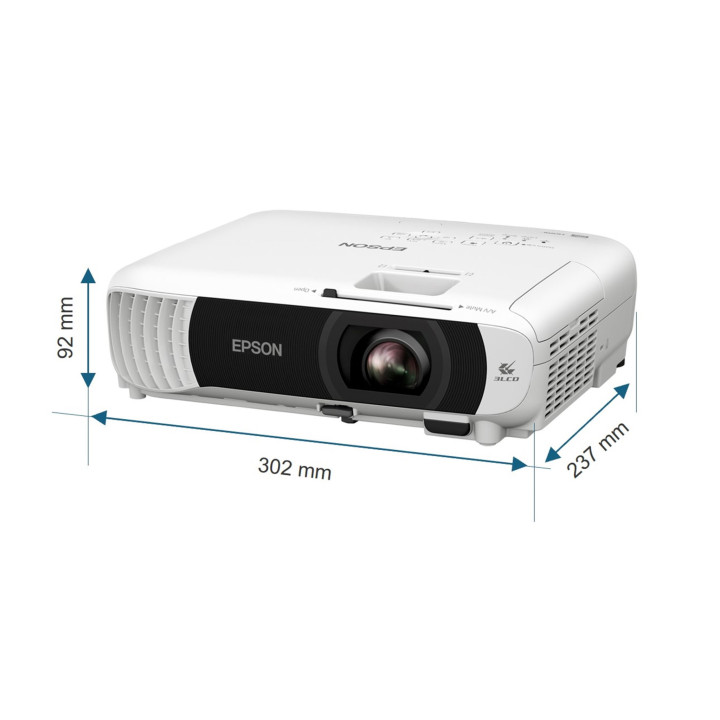 Проектор EPSON EB-W55, 3LCD WXGA (1280x800), 4000 lm, 16000:1, HDMI, WiFi - V11HB58040 - 2