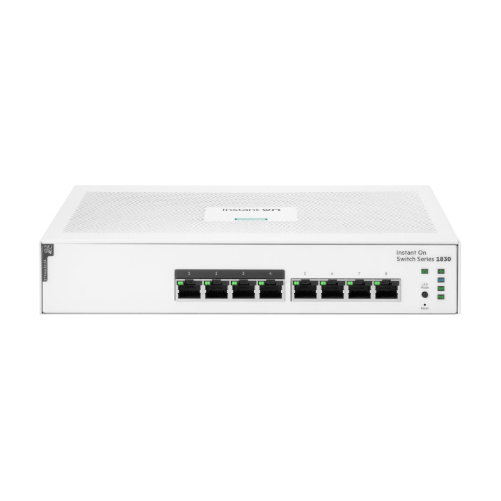 Суич HPE Aruba 1830 8G, 8 портов, PoE+ 65W, управляем - JL811A - 2