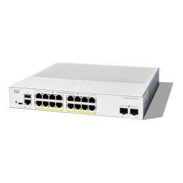 Суич Cisco Catalyst 1200, 16x GE PoE+ портa, 2x 1G SFP, Layer 3, 120W PoE бюджет - C1200-16P-2G - 1