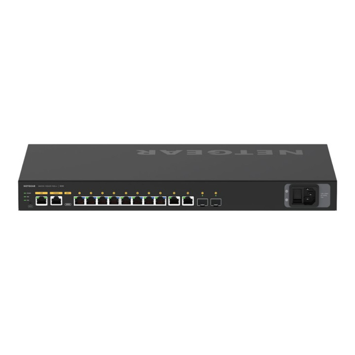 Мрежов суич NETGEAR M4250-10G2XF-PoE++, 12-Port Managed Switch, 8x1G PoE++ (720W), 2x10G SFP+, Layer 3 - GSM4212UX-100EUS - 1