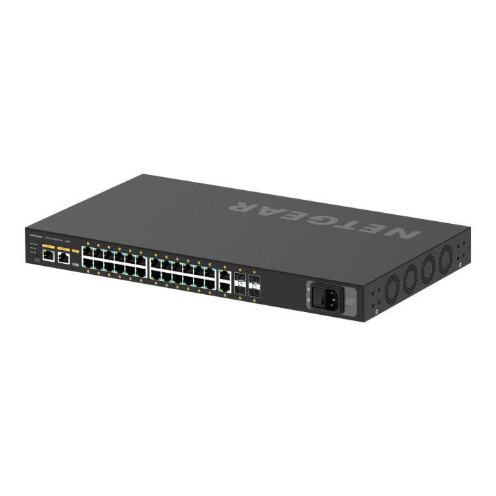 Мрежов суич NETGEAR AV Line M4250-26G4F-PoE+, 24x 1G PoE+ (300W), 2x 1G, 4x SFP, Managed, L3 - GSM4230P-100EUS - 1