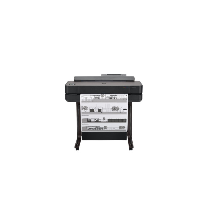 Широкоформатен принтер HP DesignJet T650, 24" (61cm), 2400x1200dpi, Цветен мастиленоструен, Wi-Fi, USB, LAN, Резачка - 5HB08D#B1