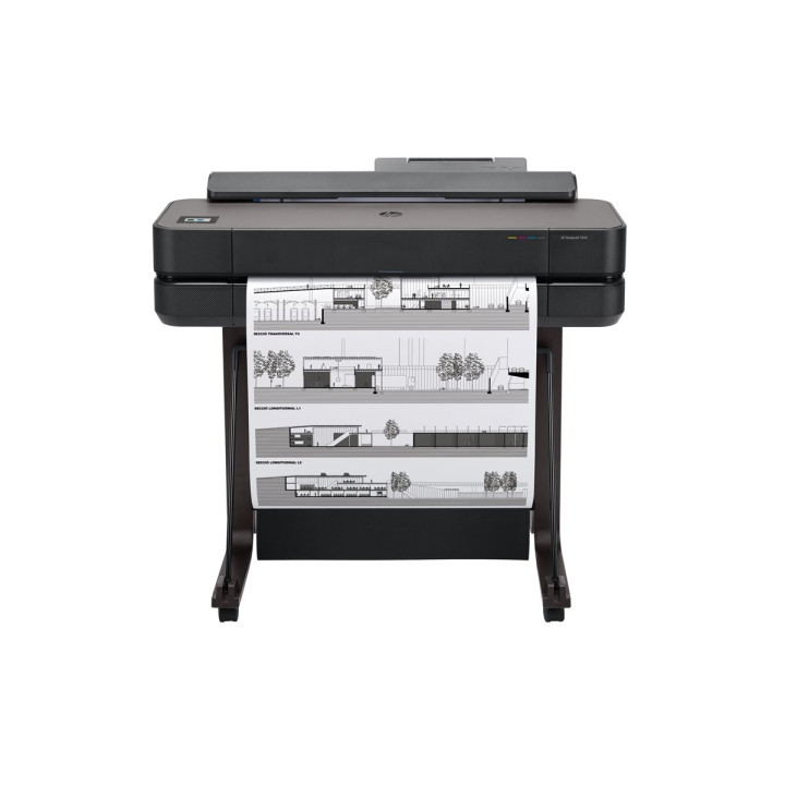 Широкоформатен принтер HP DesignJet T650, 24" (61cm), 2400x1200dpi, Цветен мастиленоструен, Wi-Fi, USB, LAN, Резачка - 5HB08D#B1