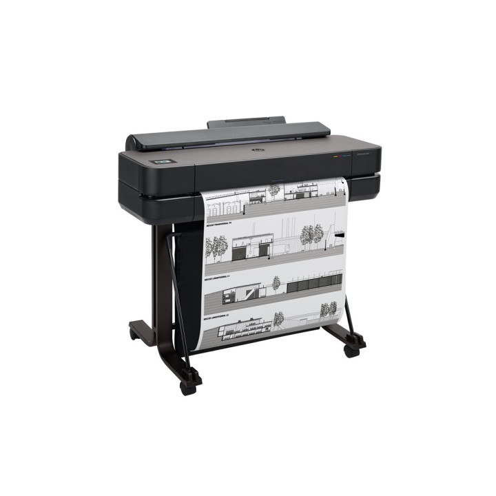 Широкоформатен принтер HP DesignJet T650, 24" (61cm), 2400x1200dpi, Цветен мастиленоструен, Wi-Fi, USB, LAN, Резачка - 5HB08D#B1