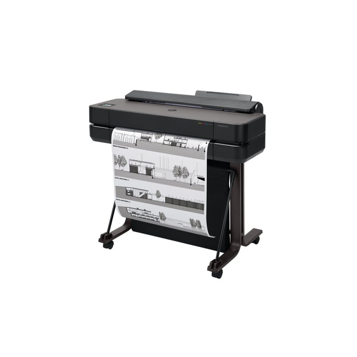 Широкоформатен принтер HP DesignJet T650, 24" (61cm), 2400x1200dpi, Цветен мастиленоструен, Wi-Fi, USB, LAN, Резачка - 5HB08D#B1