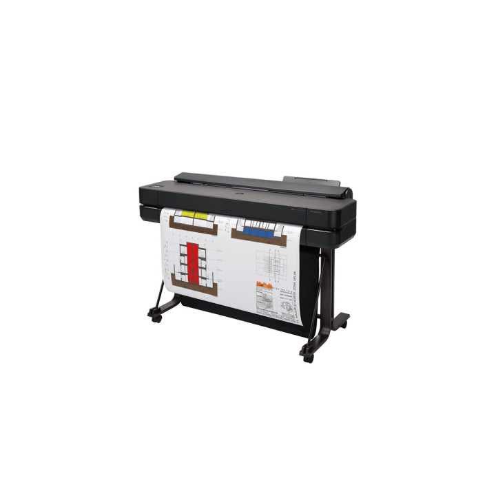 Широкоформатен принтер HP DesignJet T650, 24" (61cm), 2400x1200dpi, Цветен мастиленоструен, Wi-Fi, USB, LAN, Резачка - 5HB08D#B1