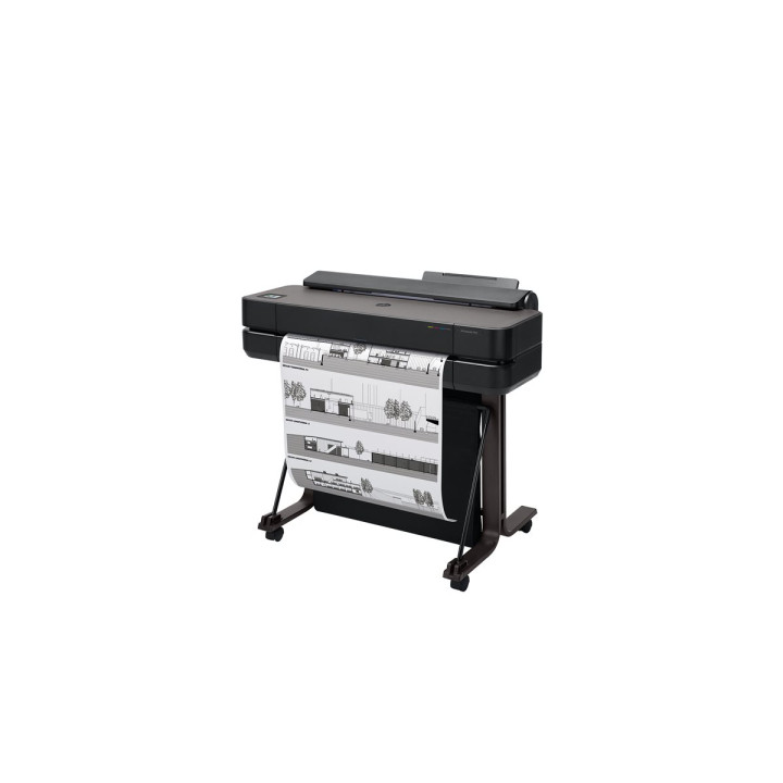 Широкоформатен принтер HP DesignJet T650, 24" (61cm), 2400x1200dpi, Цветен мастиленоструен, Wi-Fi, USB, LAN, Резачка - 5HB08D#B1