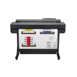 Широкоформатен принтер HP DesignJet T650, 36" (91.4cm), 2400x1200 dpi, 4-цветен мастилено-струен, Wi-Fi, LAN, USB - 5HB10D#B19 -