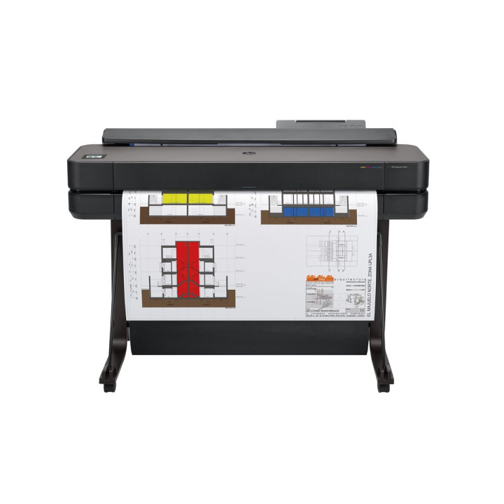 Широкоформатен принтер HP DesignJet T650, 36" (91.4cm), 2400x1200 dpi, 4-цветен мастилено-струен, Wi-Fi, LAN, USB - 5HB10D#B19 -