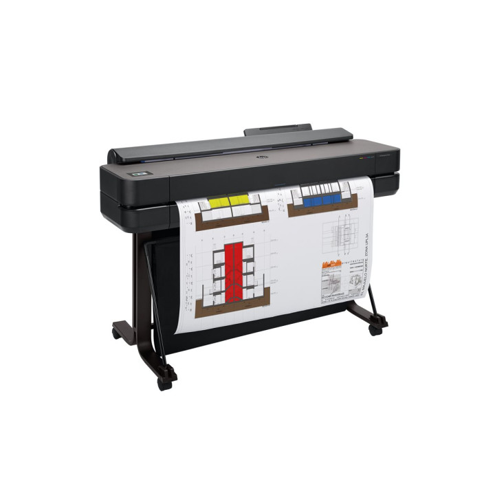 Широкоформатен принтер HP DesignJet T650, 36" (91.4cm), 2400x1200 dpi, 4-цветен мастилено-струен, Wi-Fi, LAN, USB - 5HB10D#B19 -