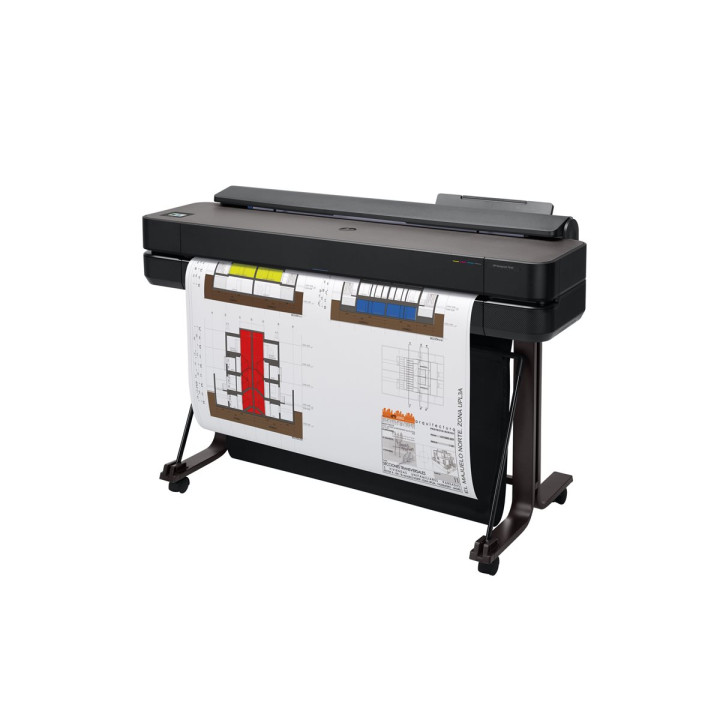 Широкоформатен принтер HP DesignJet T650, 36" (91.4cm), 2400x1200 dpi, 4-цветен мастилено-струен, Wi-Fi, LAN, USB - 5HB10D#B19 -