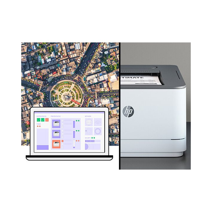 Принтер HP LaserJet Pro 3002dn, монохромен лазерен, A4, 1200x1200 dpi, 33 стр/мин, двустранен печат, USB, LAN - 3G651F#B19 - 4